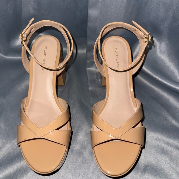 Stuart Weitzman Beige Platform Heels - Picture 2 of 9